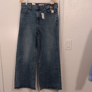 Stylish Blue Wide Leg Women's Jeans